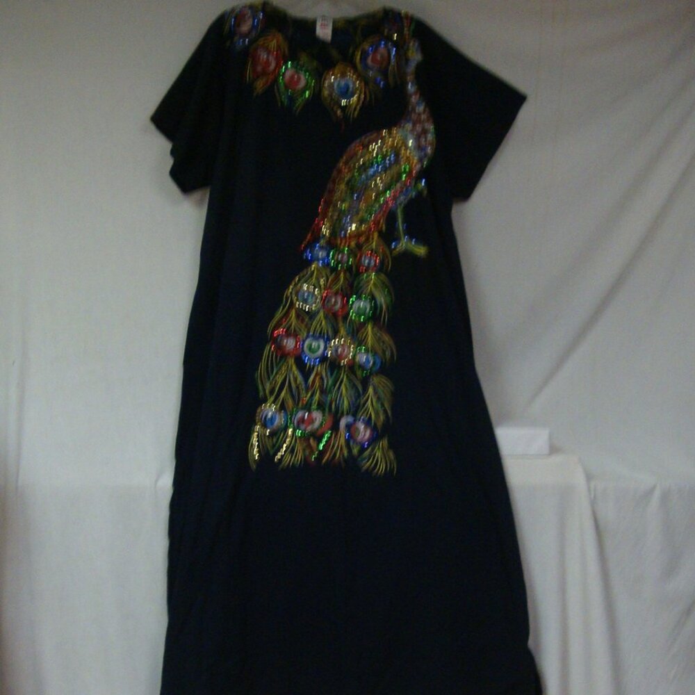 Womens Sequens Peacock Long Maxi Dress XL